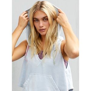 SOLD NWT Free People Meadowbrook sleeveless hoodie